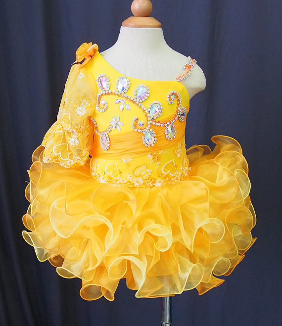Lafine Infant Baby Toddle Tutu Pageant Clothes Flower Girl Dress With Beading Full Handmade