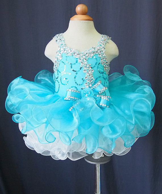 Lafine Elegant Chiffon Tutu Flower Girl Dress Baby Infant Toddler Pageant Clothes Skylight Bule